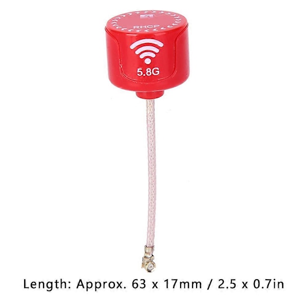 5.8Ghz 3dBi LHCP High Gain Antenne til FPV Racing Drone RC Dele Tilbehør RedUFL