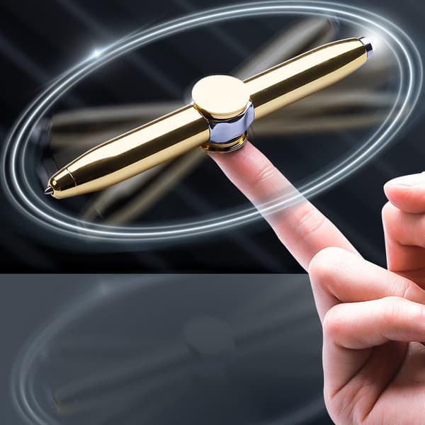 LED-spinnerkulepenn med lys, fidget spinner, håndholdt taklampe, EDC stressavlastende leketøy