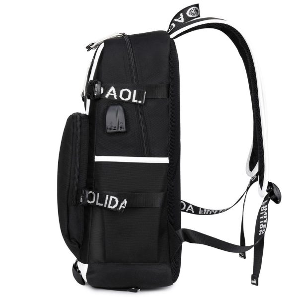 Football Star CR7 USB laddningsryggsäck Skolväska Travel Notebook Laptopväskor för barn-studenter style 13