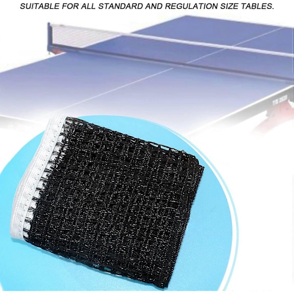 Ping Pong Net 2 stk. Foldbart Ping Pong Net 180 * 14cm Sort Bordtennisnet til Foldbart Bord Konkurrencetræning