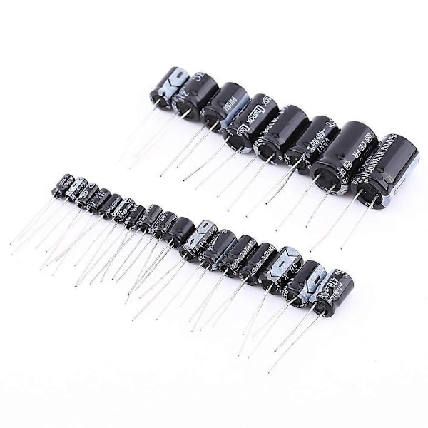 125 st 1uF~2200uF 25 Värden Elektrolytkondensatorer Sortimentslåda Set