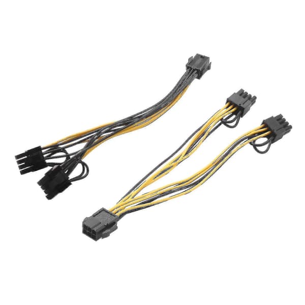 20 stk. Pci Express Strømadapter Gpu Vga Y-splitter Forlængerkabel
