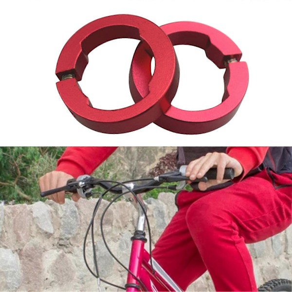 2 st Cykelgrepp Ringar Mode Utseende Ersättning Aluminiumlegering Dekoration Styre Låsringar Cykeltillbehör Blå