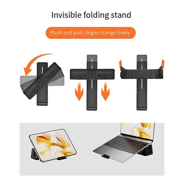 Magnetisk Justerbart Rejse Laptop Stativ til Digitale Nomader og Forretningsrejsende. Kompakt, Foldbart