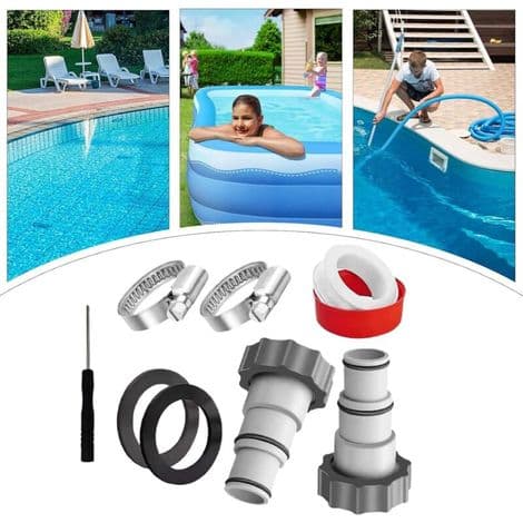 Poolslangadapter - Poolslangkoppling med klämma och