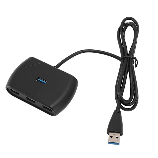 4-porttinen USB 3.0 -keskitin LED-merkkivalolla, Micro USB -virtalähde, 5 Gbps 4-porttinen USB-keskitinjakaja pitkällä datakaapelilla Windowsille ja Linuxille