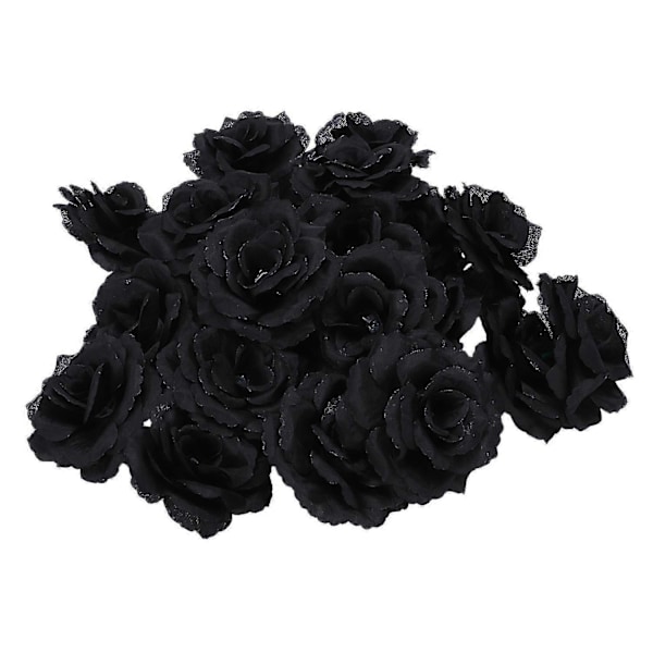 20 stk. Sorte Kunstige Silkeblomster til Fest Bryllup Hus Kontor Have