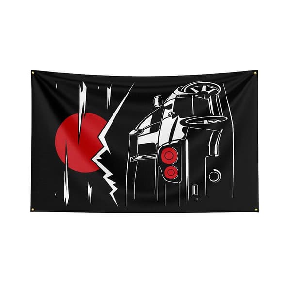 3x5ft Gtrs Generation Evolution Jdm Flagga Polyester Digitaltryck Bilmodifieringskultur Banner Dekoration 90x150cm