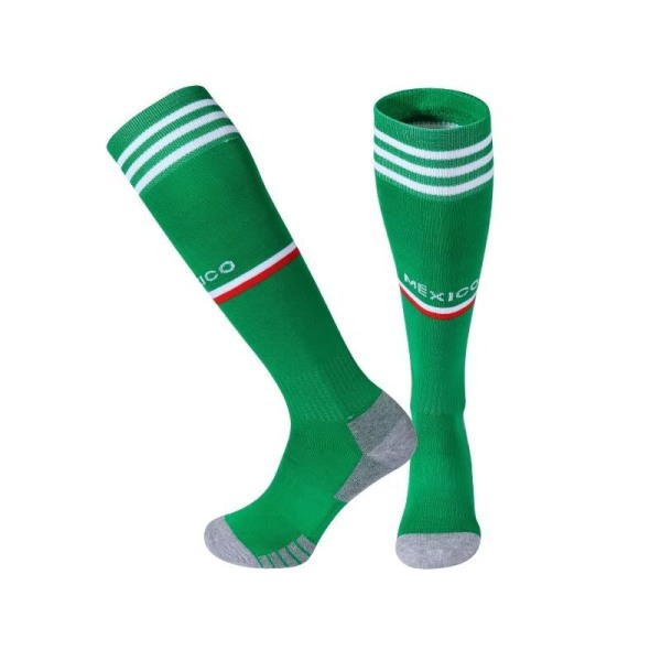 3-pack herrstrumpor Mexico Hem fotbollsstrumpor mellan benen green size: 39-44