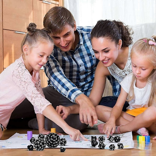 15-osainen Täydellinen Monitahokas DND Nopan Sarja - D3-D100 Pallomainen RPG Nopan Sarja