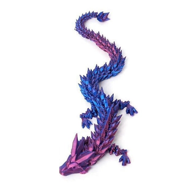 3D-printad drake i ägg, fullt ledad kristall drake, skrivbordsleksaker, hem-/kontorsdekor jul, stil 3