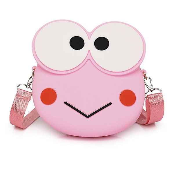 Kawaii Cartoon Anime Keroppi Silikonväska Messenger Bag pink