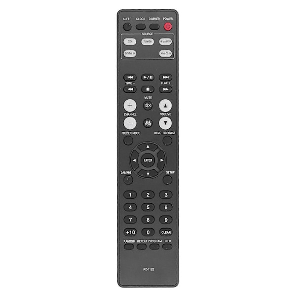 RC1162 Universal Fjernbetjening med Store Knapper til TV, Erstatning Kompakt ABS Sort Controller