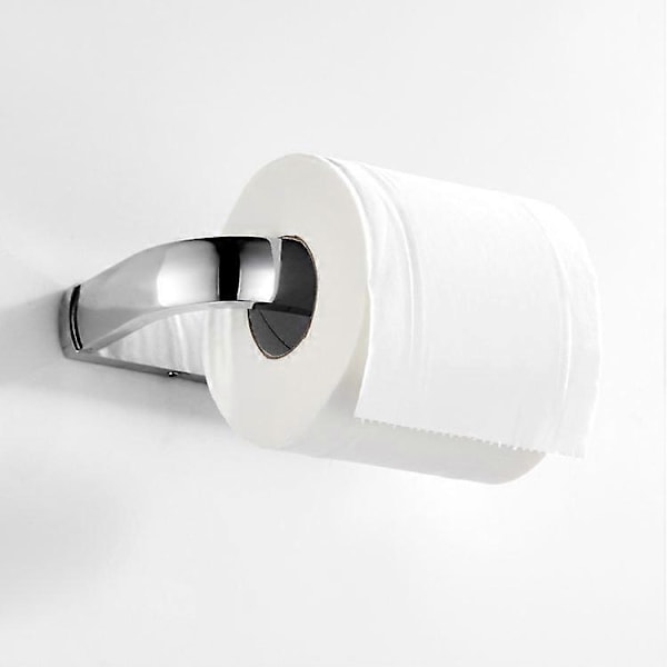 Håndklædering, 304 rustfrit stål poleret krom metalfinish, toiletpapirholder til badeværelse, patenteret lim + selvklæbende