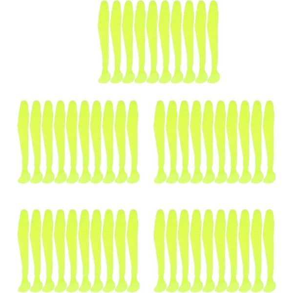 50 stk Myke Lokke Agner, 4,5 cm Plast Lokker T-hale Grub Orm Lokker