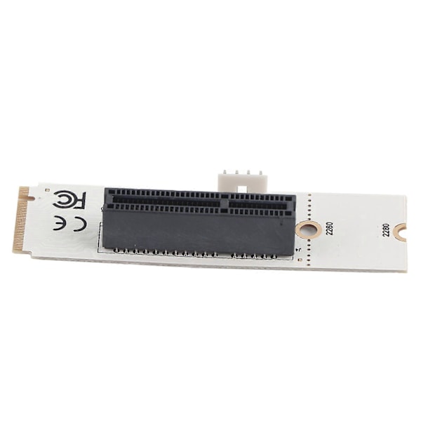 NGFF M.2 Key M til PCI-E Express 4X Riser Kort Adapter m/ LED Spændingsindikator SATA Strømkabel