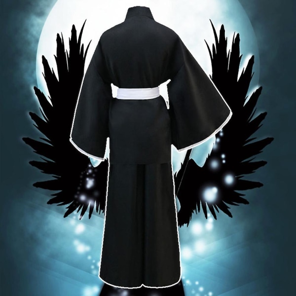Japansk klänning Fotografi Cosplay Kostym Bleach Kurosaki Ichigo Anime Japansk Kimono Julfest XL