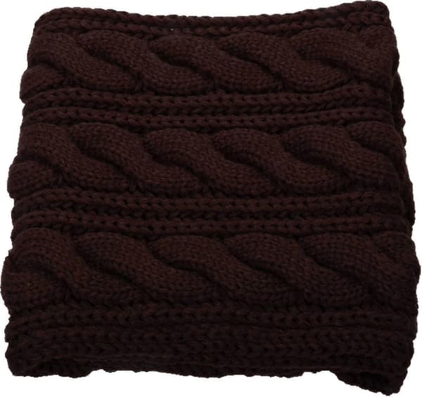 Dame Tyk Ribstrikket Vinter Infinity Circle Loop Halstørklæde Premium Twist Dark Chocolate