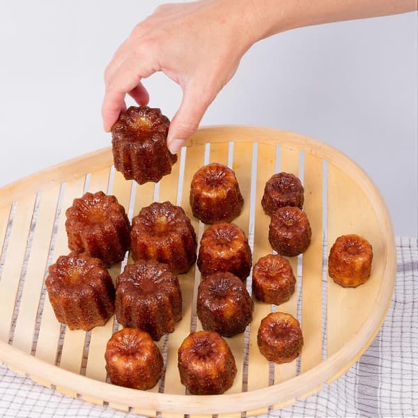 4-pak Bageforme; Bordeaux Fransk Creme Cannele Kage Traditionelle Bageforme