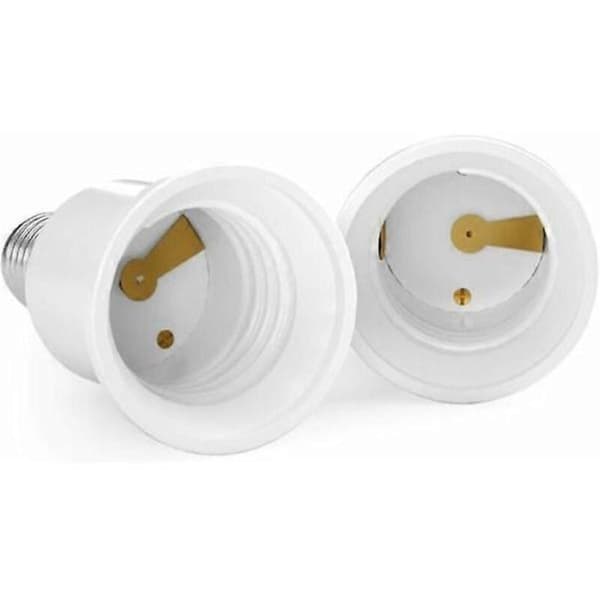 E14 til E27 fatningsadapter - E27 fatningsadapter. Kompatibel med halogen- og LED-pærer. Pakke med 4