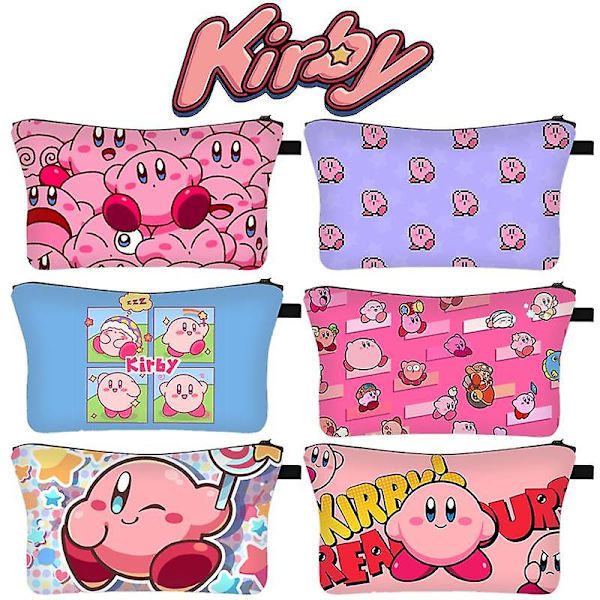 Kirby Cartoon Anime Kosmetisk väska Fyrkantig utomhus multifunktions reseförvaringsväska Kvinnor Toalettartiklar Organizer Flickor Födelsedagspresent Kirby-7