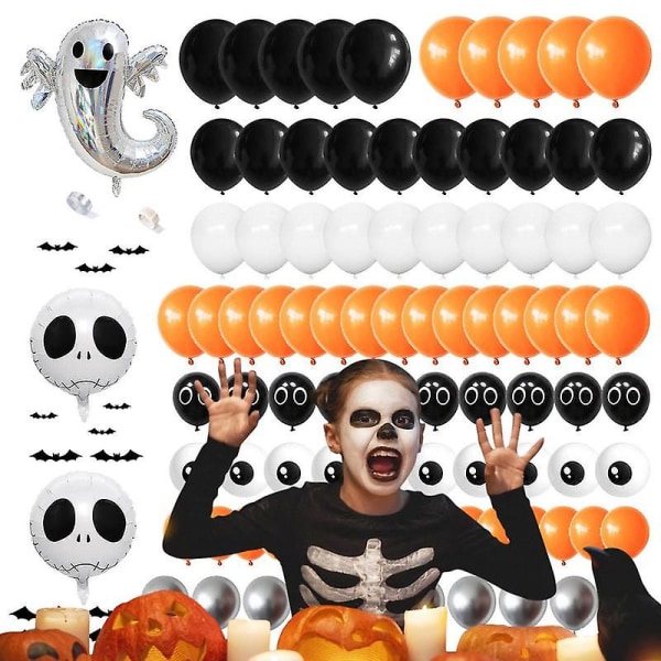 Halloween-festballonger Döskallespökdekorationer för halloweenfester med läskigt tema Happy Halloween-ballonger