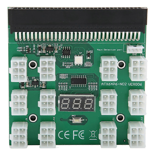 Strömförsörjning Breakouts Board Adapter PCB Process Support 1600W 12V 6 PIN Hög Säkerhet Prestanda Breakouts Board Modul