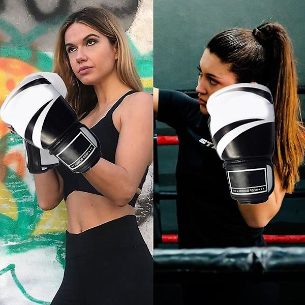 Boxningshandskar, vuxna barns boxningshandskar Män Kvinnor Fighting Boxningshandskar Thaiboxning - Vit 16oz