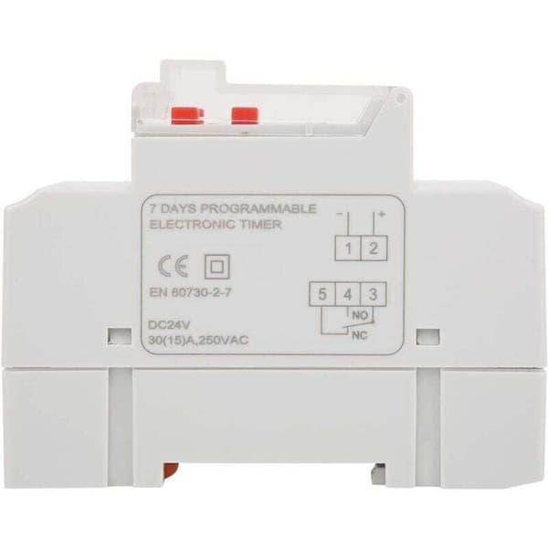 DC 24V 30A Ugentlig 12/24t Timer med LCD Tænd/Sluk-kontakt, Programmerbart Tidsrelæ. Timer