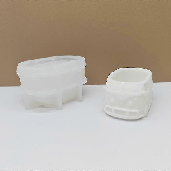 3D Busform Silikone Vaseforme Silikone Cementforme Silikonemateriale til DIY Håndlavet Sukkulent Plante Blomsterpotte