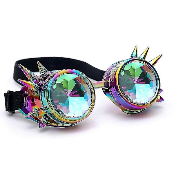 Sateenkaarikristalli Bling Lasit Kaleidoskooppi Gootti Niitit Kaleidoskooppilasit