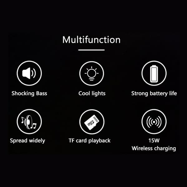 A9 Bærbar Desktop Bluetooth Mini Højttaler med Forbedret Bas og Farverig Omgivende Belysning