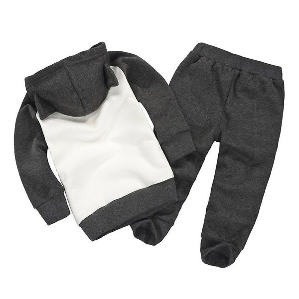 Barn Batman träningsoverall Set Sport Raglan långärmad hoodie byxor Outfit Dark Grey 3-4 Years