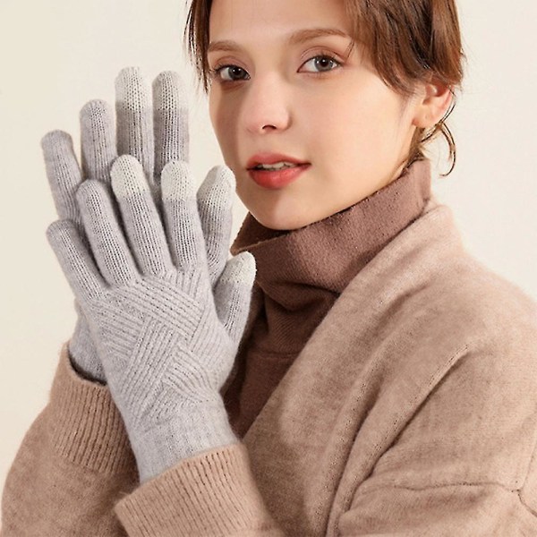 Vinterhandskar för män, kvinnor, pekskärmshandskar som sms:ar varma handskar Style4