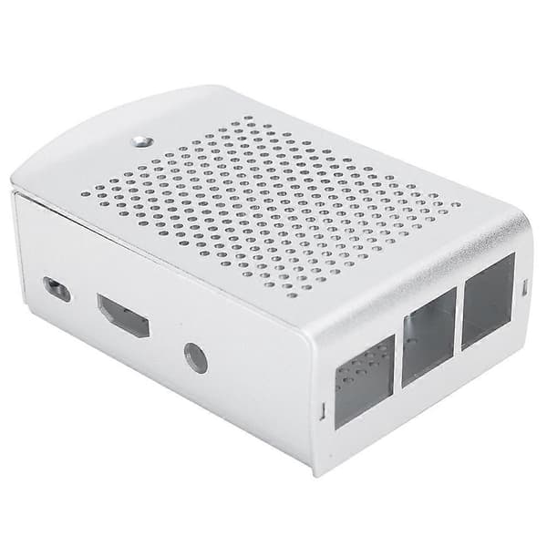 Aluminiumlegeringsfodral för Raspberry Pi 3 b 2B Moderkort Kylande Skyddsbox Silver