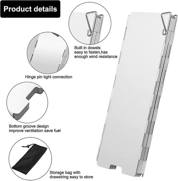 10 Plåtar Aluminium Vindskydd Vikbart Vindskydd Spis Vindskydd Camping Spis Tillbehör Camping Vindskydd Vikbart Camping Spis För Camping Vandring