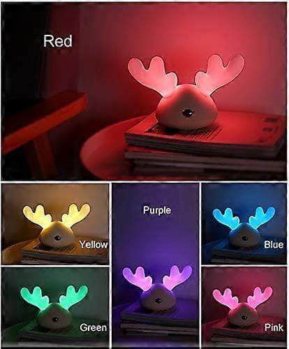 Natlampe barn baby dyr timer led farve (Pink)