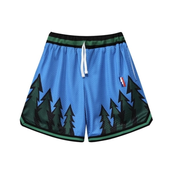 2023 Summer Mesh andningsbara basketshorts Sportshorts blue S