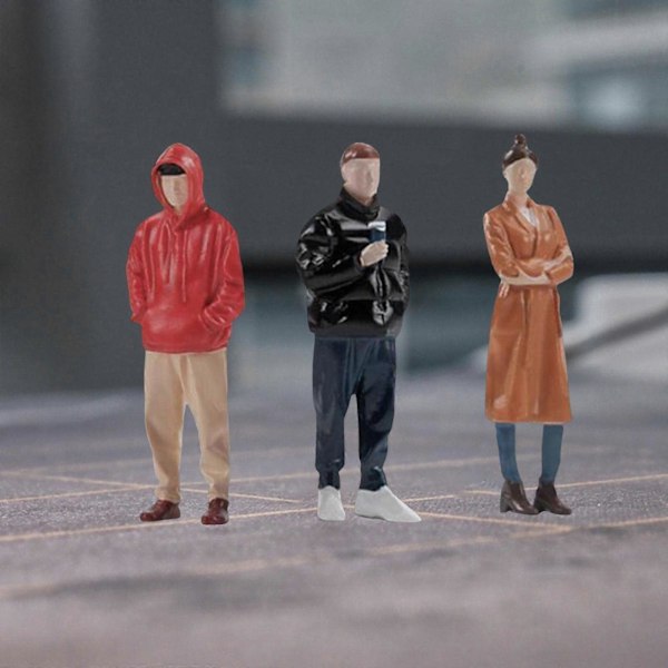 1/32 mittakaavan Stuesy-hartsimallihahmosetti, 3 kpl, kodin sisustus elävien miniatyyridioramamaailmojen luomiseen päivittäiseen käyttöön