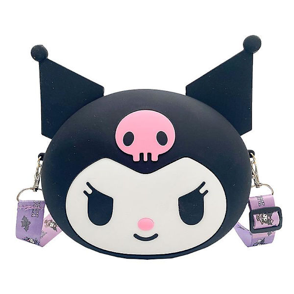 Anime Cartoon Kuromi Silikonväska Messenger Bag Barnväska black