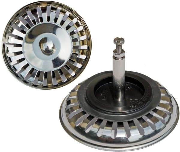 Silkurv vask 80mm rustfritt stål, med pluggfunksjon