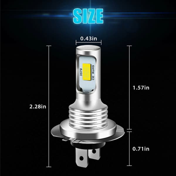 H7 LED Canbus frontlykter H7 LED nærlys pærer 6000k Ip 68 Csp 3570 LED-brikker