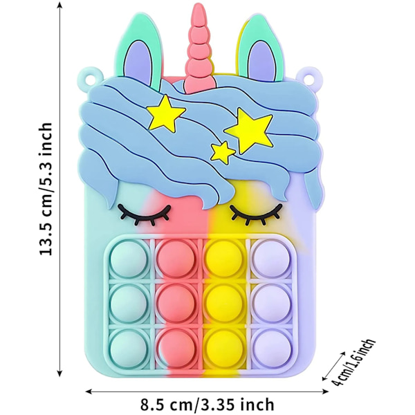 Populär axelväska för tjejer Fingertopsleksak Unicorn Bag Toy blue