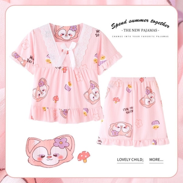 Anime Sanrios Series Kids Kortärmad Pyjamas Set Cartoon Summer style 2 8（95-105cm)