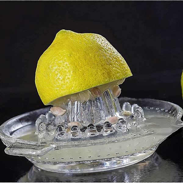 Citrus Appelsin Citronpresser, Manuel håndpresser med glas og med håndtag og hældetud, tungt glas