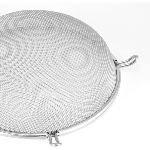 Sil - Mikroperforert netting - Sil for ris, pasta, nudler, grønnsaker - Rustfritt stål - 20 cm.