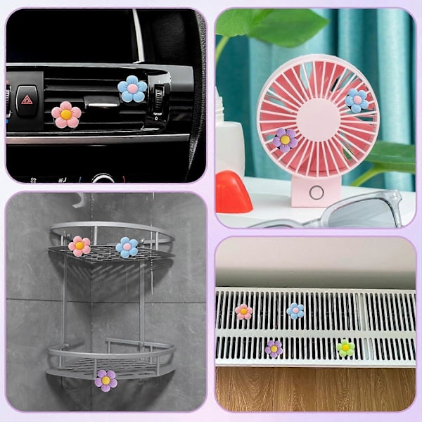 (Pinkki+Sininen+Violetti+Vihreä) 8 kpl Daisy Auton Ilmanraikastin Autotarvikkeet Auton Koriste Tarvikkeet Naisille Auton Sisustus