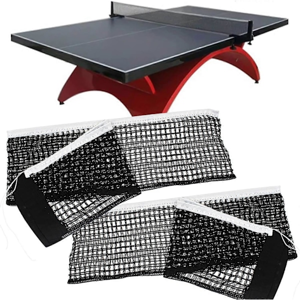 Ping Pong Net 2 stk. Foldbart Ping Pong Net 180 * 14cm Sort Bordtennisnet til Foldbart Bord Konkurrencetræning
