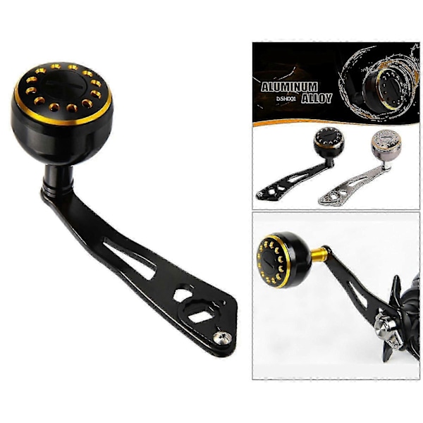 Power Handle 8x5mm Kompatibel För Quantum Baitcasting Rulle Ersättningsdelar Rullhandtag Fiske - 32mm Svart