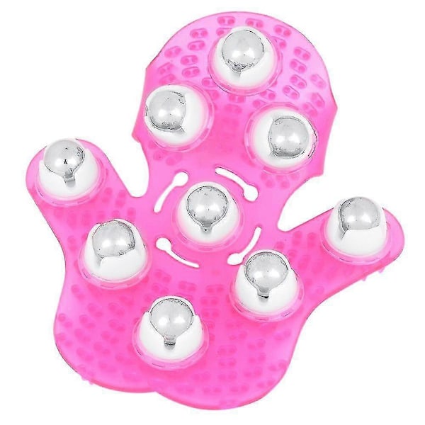 Rullande Bollmassagehandske Handflatsformad Metallroller Kropp Muskel Smärtlindring Verktyg Massage Rullande Nio Kulors Massager (1st) Botao